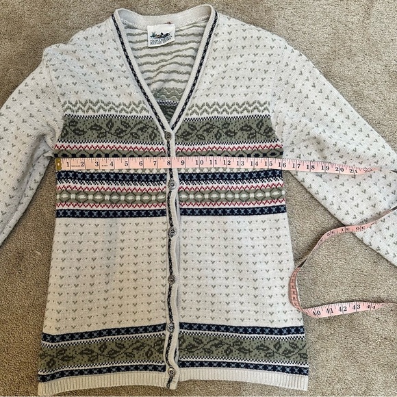 Vintage Northern Reflections Fair Isle Grandpa Button Cardigan Women’s - Picture 7 of 10